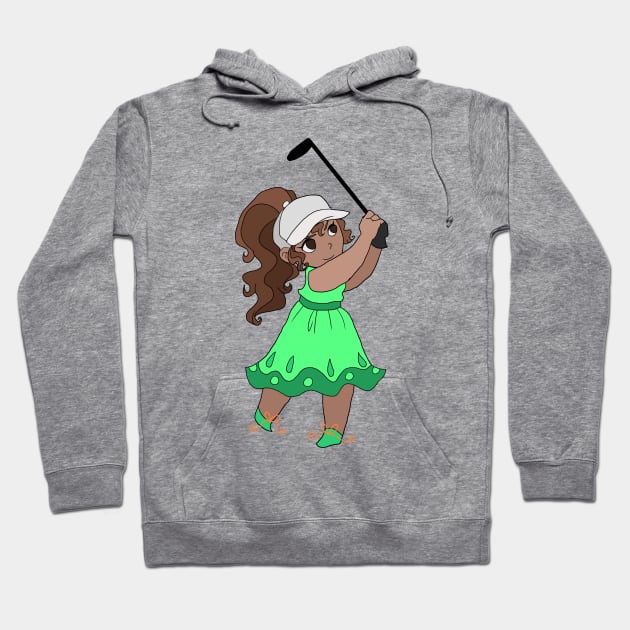 Cute Golfer Girl Hoodie by saradaboru